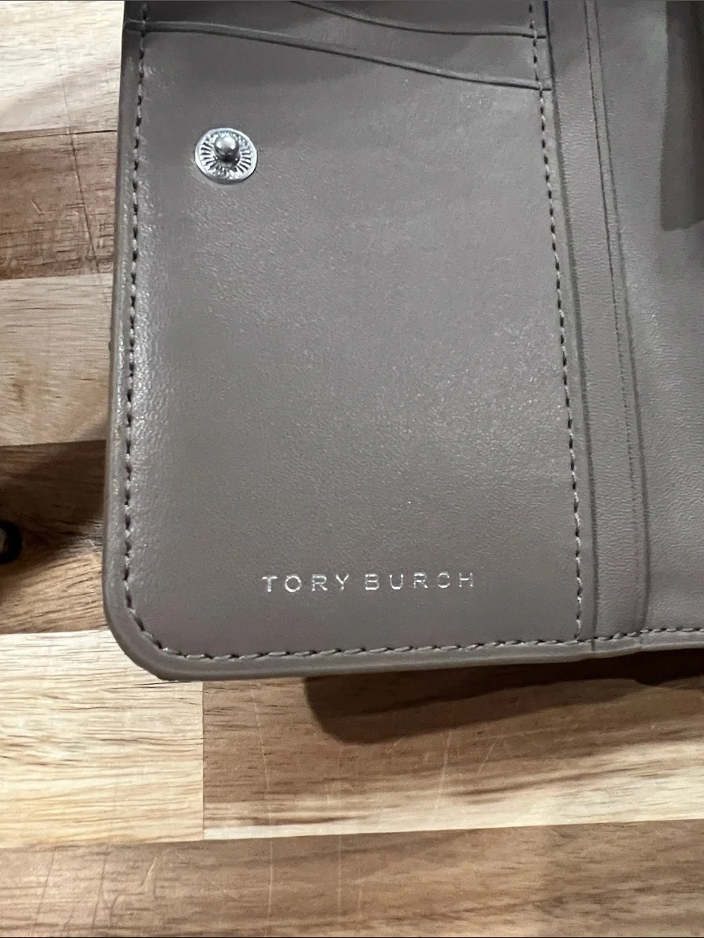 Tory Burch Quilted Leather Wallet - Taupe